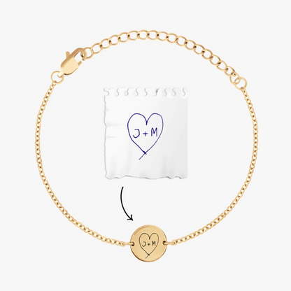 Personalized bracelet with your own handwriting/drawing