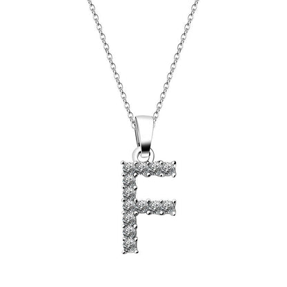 Zirconia letter necklace