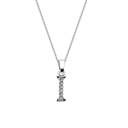 Zirconia letter necklace