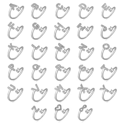 Zirconium ring with letters